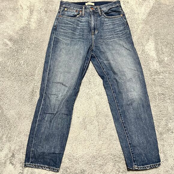 Madewell Jeans Womens 28 Mom High Rise Ankle Blue Denim Pants - Picture 1 of 11
